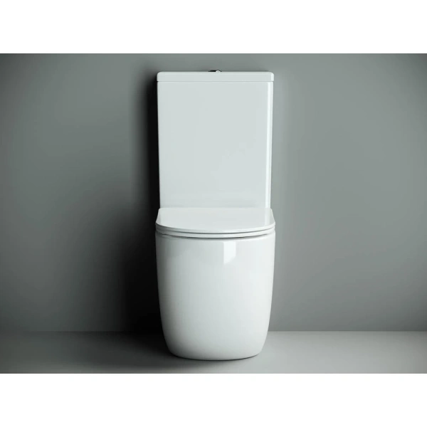 Чаша напольного безободкового унитаза с сиденьем микролифт Ceramica Nova Metropol CN4001-B