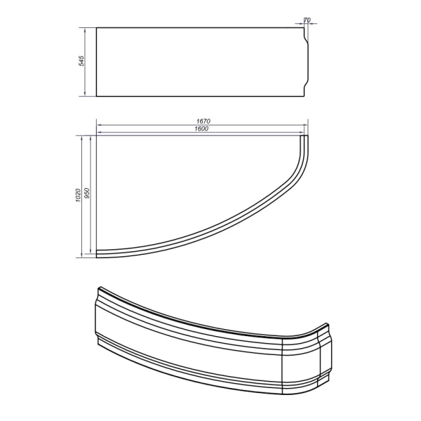 Панель фронтальная Cersanit Joanna 160 A63362
