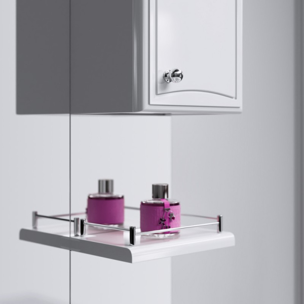 Шкаф-зеркало AQWELLA Barcelona 80 (Ba.02.08) белый