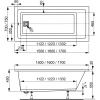 Акриловая ванна 170x75 см Vagnerplast Cavallo VPBA170CAV2X-04