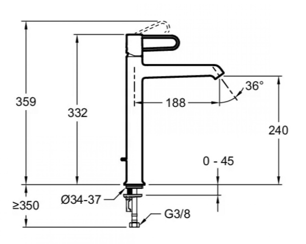 Смеситель для раковины Jacob Delafon Odeon Rive Gauche E21031-CP-CP хром ручка хром