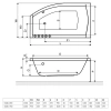 Акриловая ванна 160x95 см правая Excellent Magnus WAEX.MGP16WH