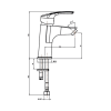 Смеситель для раковины Paini Atomix D1CR205GKM