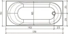 Акриловая ванна 170,4x75,3 см Eurolux Oberony E1017075025