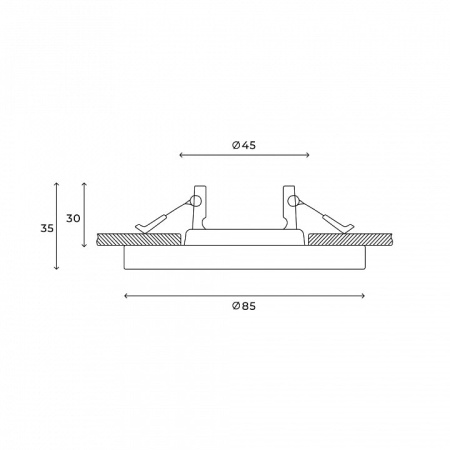 Встраиваемый светильник Hesby Lighting Clarity HSBL_0133