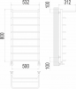 Полотенцесушитель водяной Terminus Полка П8 500х800 4670078530295