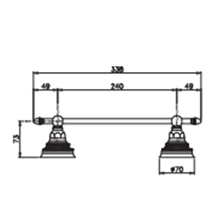 Полотенцедержатель Nicolazzi Impero 30 1483GO36 золото