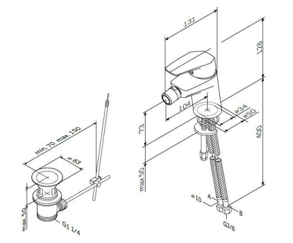Смеситель для биде Am.Pm Gem F9083100