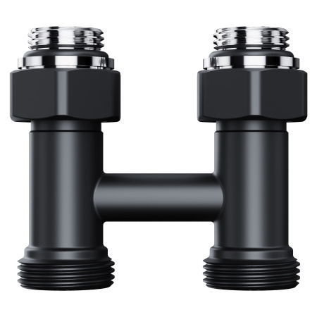 Узел нижнего подключения Royal Thermo Design прямой 1/2"х3/4" EK (черный)