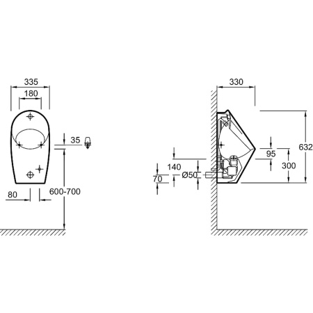 Писсуар Jacob Delafon Patio E1547