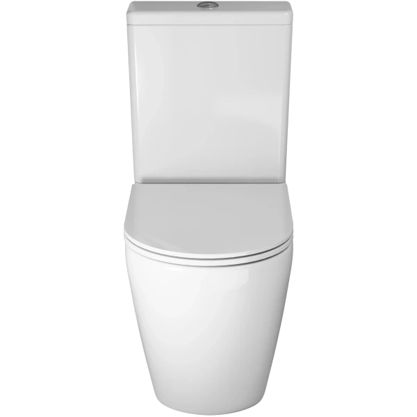 Унитаз-компакт Grossman GR-4407SQ безободковый, торнадо, с сиденьем микролифт, белый