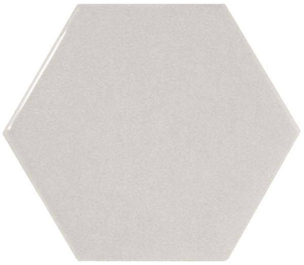Equipe Scale Настенная керамическая плитка Hexagon Light Grey 10.7x12.4 глазурованный глянцевый
