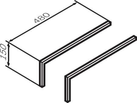 Ножки для тумбы AM.PM Func M8FLEGS015GM, цвет графит