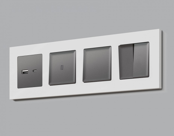 Клавиша для выключателя одноклавишного c подсветкой Ambrella Volt Quant AP6520