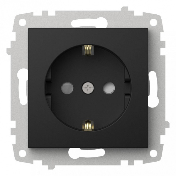 Розетка с заземлением и со шторкой, без рамки Elbi Eleсtriс Zena Vega 609-014800-243