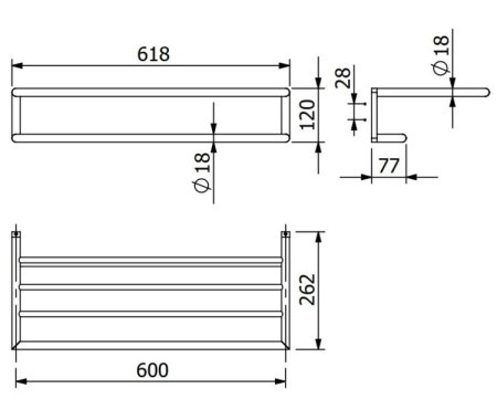 Полотенцедержатель Kludi Vela R 5898905