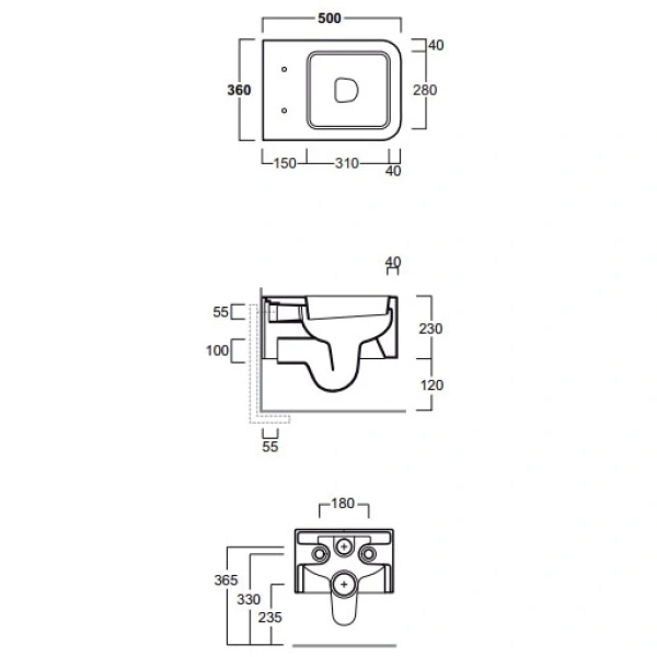 Унитаз подвесной Simas Flow FL63bi rimless безободковый, белый