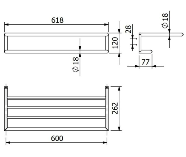 Полотенцедержатель Kludi Vela R 58989N0 брашированное золото