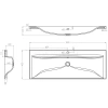 Раковина 120,2x45,2см Акватон Айрис 1A729631AG010