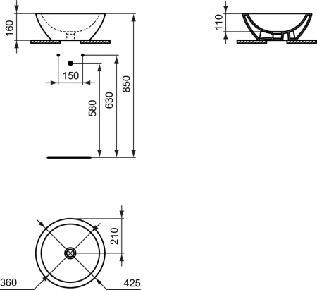 Раковина-чаша Ideal Standard Strada K078301