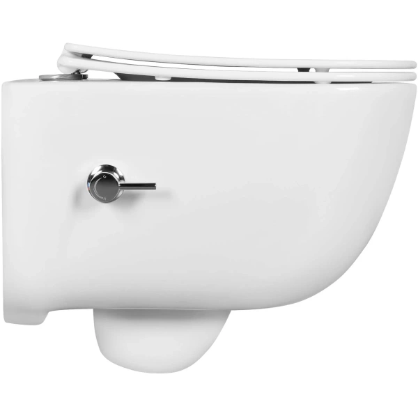 Унитаз подвесной Aquatek Дива AQ2012B-00 безободковый, с функцией биде, с сиденьем микролифт, белый