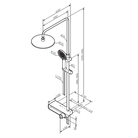 Душевая стойка AM.PM X-Joy F0785A600