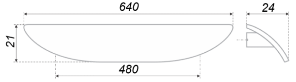 Ручка для мебели Cezares Eco Skyline RS155HCP.4/480 хром
