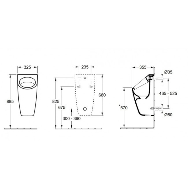 Писсуар Villeroy&Boch Architectura 55860501