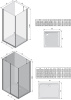 Душевая стенка Ravak Chrome 90 9QV70C00Z1 хром+Transparent
