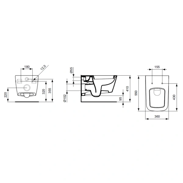 Унитаз подвесной Ideal Standard Strada J452101