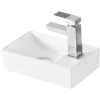 Раковина CeramaLux 9048GTL 29,5x18 см L, рукомойник, белый
