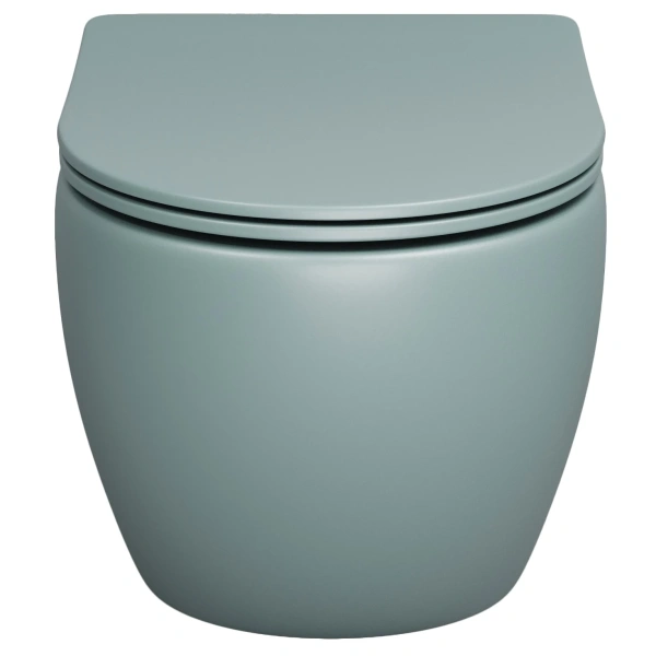 Унитаз подвесной Grossman GR-4455MNMS безободковый, с сиденьем микролифт, мятный матовый