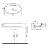 Раковина чаша 70x42 см Azzurra Elegance Circle ECI70Mbi*1