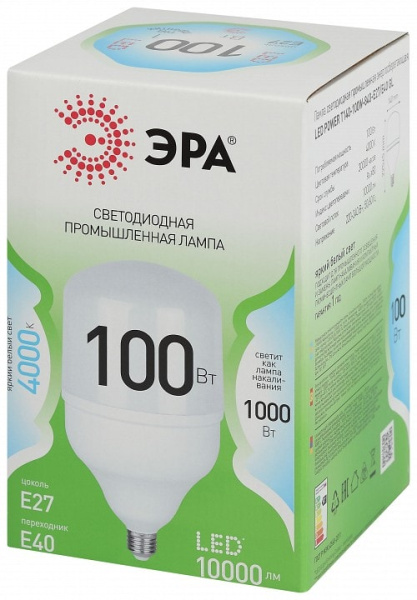 Лампа светодиодная Эра Green Line E27/E40 100Вт 4000K LED POWER T140-100W-840-E27/E40 GL