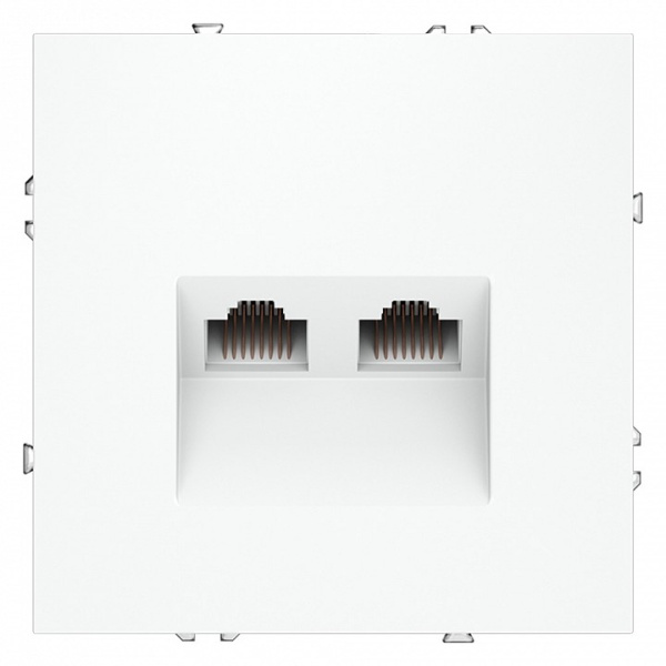 Розетка двойная Ethernet RJ-45 без рамки Voltum S70 VLS060202