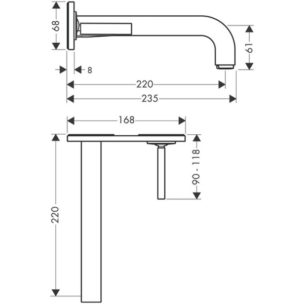 Смеситель для раковины Axor Citterio 39115000