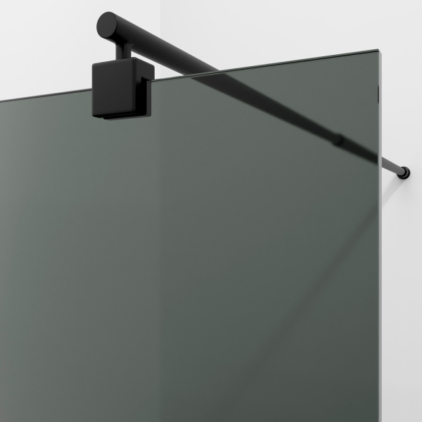 Душевая перегородка WasserKRAFT Rur 30W 110 30W46MB-TG матовая черная