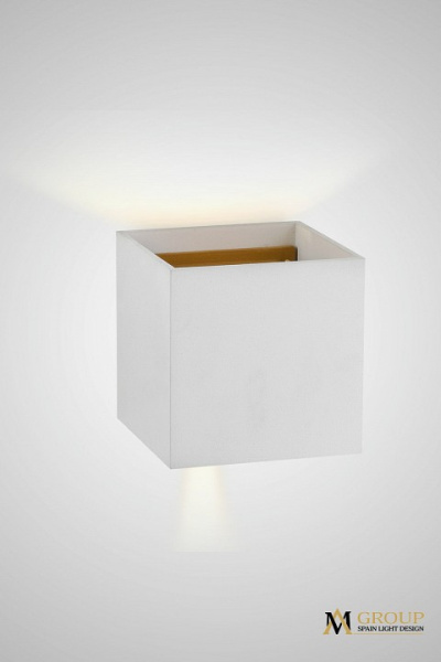 Накладной светильник AM-Group AM11 AM113-2X5W WH+GL