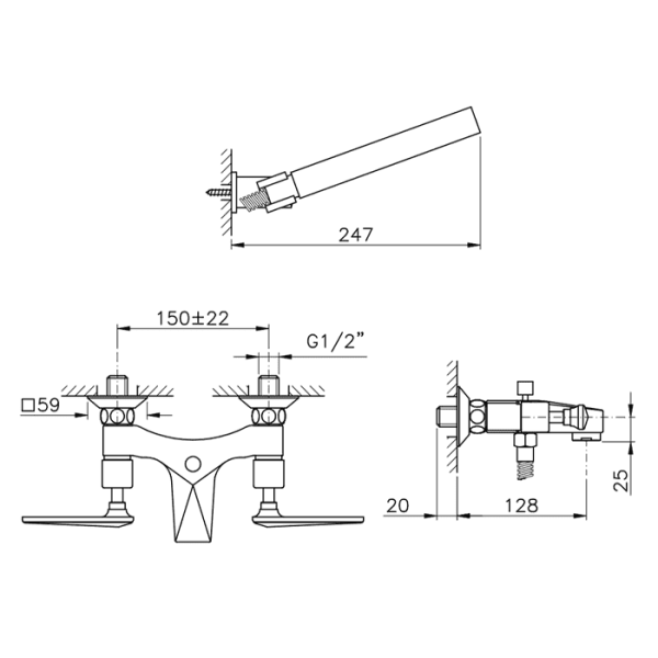 Смеситель для душа Nicolazzi Vincent 1002CR28