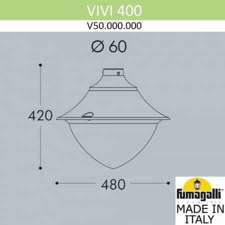 Плафон полимерный Fumagalli Vivi V50.000.000.AXH27