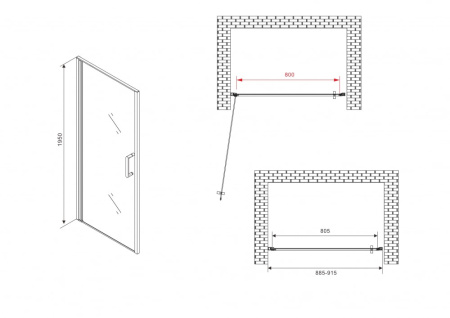 Душевая дверь Abber Sonnenstrand AG04090