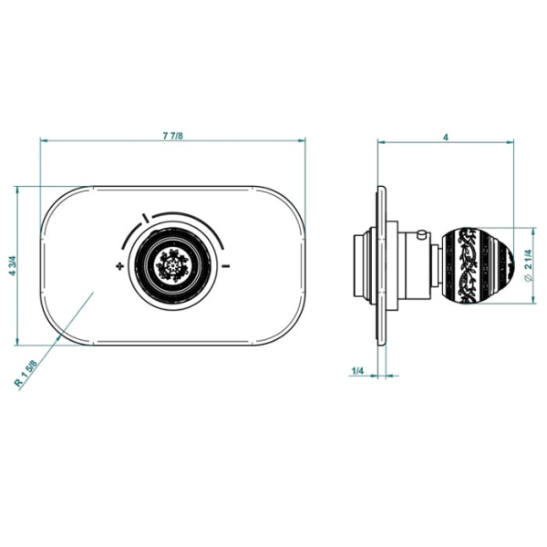 Смеситель для душа THG Marquise noir dcor Or A7F.F01.5100B золото