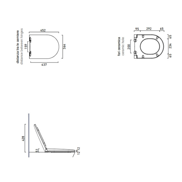 Крышка-сиденье для унитаза Catalano Comfort 0951500001