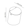 Корзина Agape Basket ACOM0510G серый