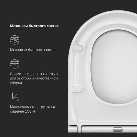 Крышка-сиденье AM.PM Inspire C507853WH с микролифтом, белый