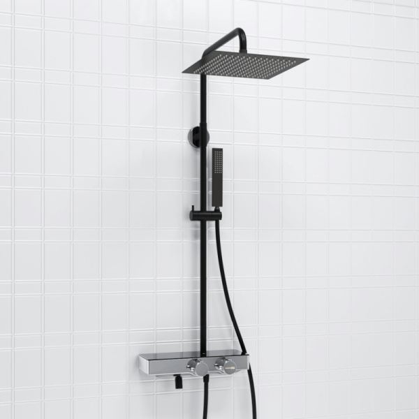 Душевая стойка WasserKRAFT A114.162.218.CB Thermo черный