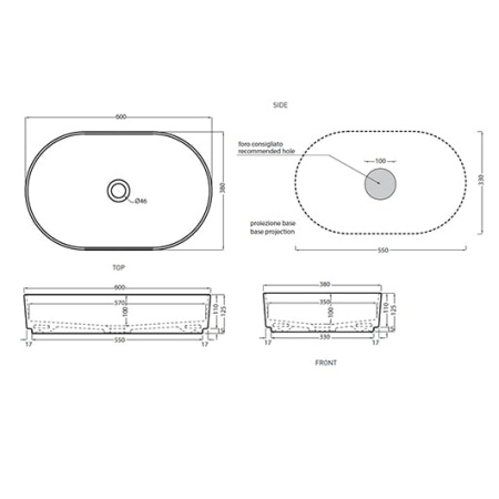 Раковина Cielo Shui Comfort 60 SHCOLAO60