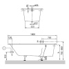 Квариловая ванна Villeroy&Boch libra 180x80 UBQ180LIB2V-01