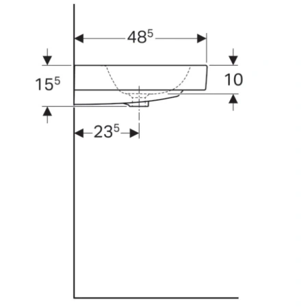 Раковина 75x48,5 см Geberit iCon 124075000