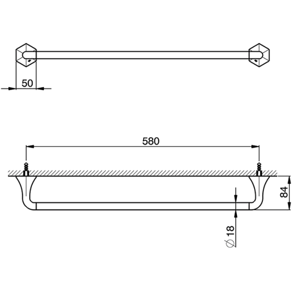 Полотенцедержатель Cisal Cherie 58 см CE09010224 золото